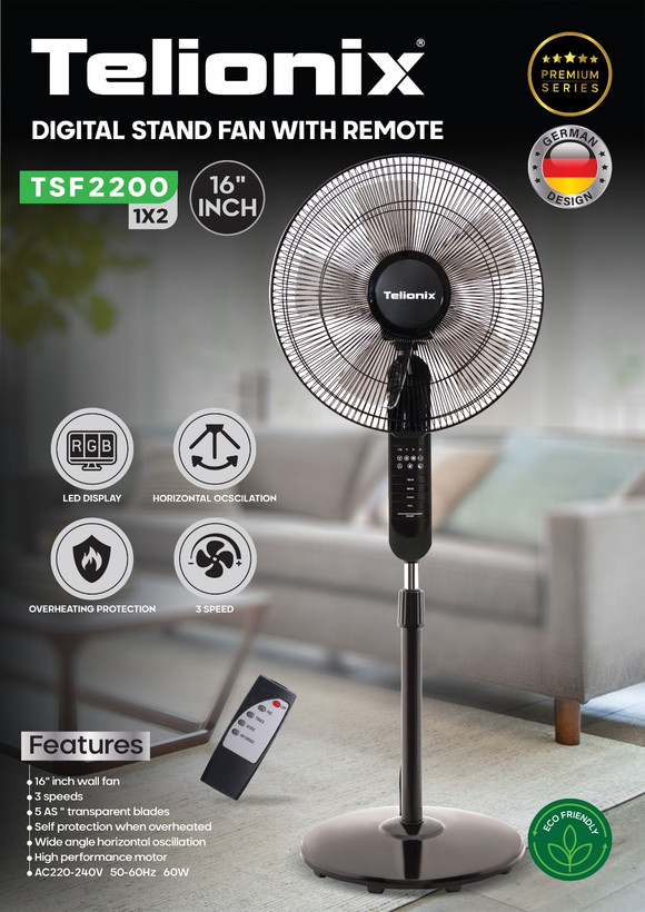 پنکه ایستاده تلیونیکس مدل TSF2200