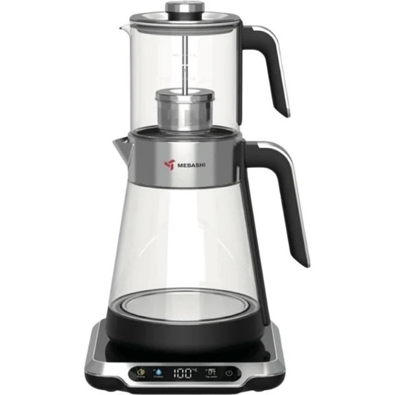 چای ساز مباشی مدل ME-TM305 ظرفیت ۱.۷ لیتر با کتری شیشهای